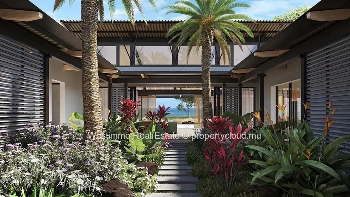 Villa de plain-pied 3 suites à Rivière Noire avec vue mer