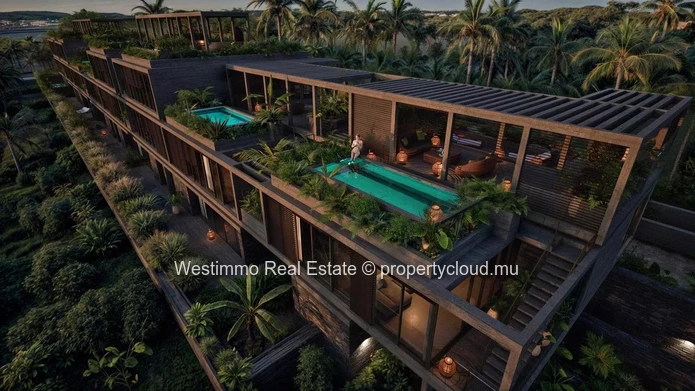 ROCHES NOIRES - l’élégance tropicale dans cette appartement 3 chambres avec rooftop et piscine