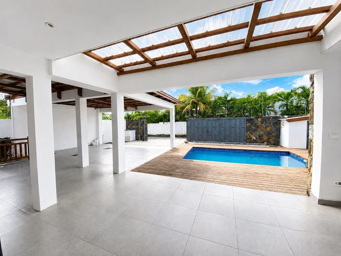 Trou aux Biches - Magnifique Villa meublée moderne de 5 chambres en suite avec piscine à louer