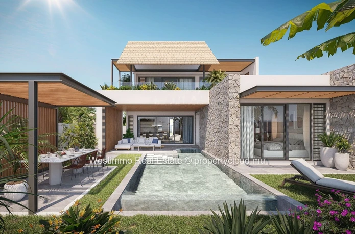 Villa pieds dans l’eau 4 suites face au Morne