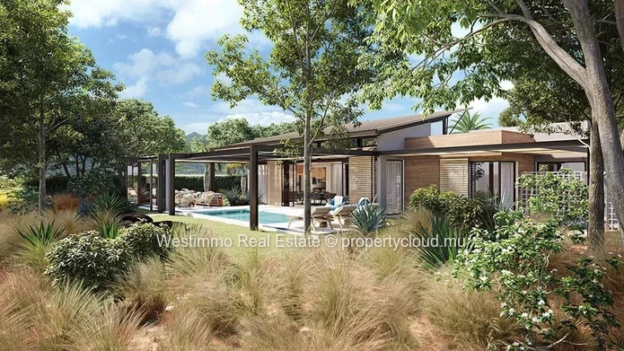 Villa de plain-pied 3 suites à Rivière Noire avec vue mer