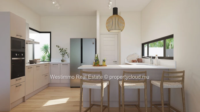 Villa neuve 3 chambres sur plan à Piton dans un domaine résidentiel