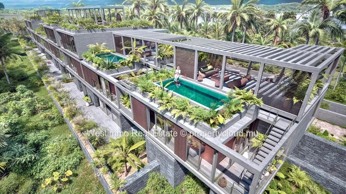 ROCHES NOIRES - l’élégance tropicale dans cette appartement 3 chambres avec rooftop et piscine