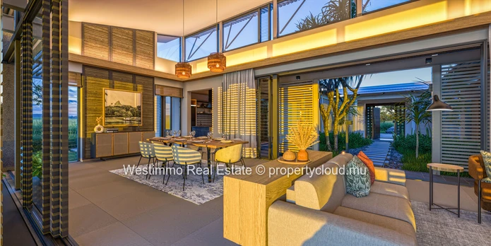 Villa de plain-pied 3 suites à Rivière Noire avec vue mer