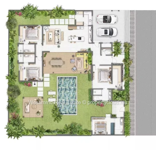 CAP MALHEUREUX - Villa with 3 bedrooms and a private pool of 246m²